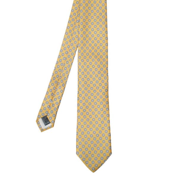 Amanda Christensen Classic Printed Tie Yellow Rosette Print 2