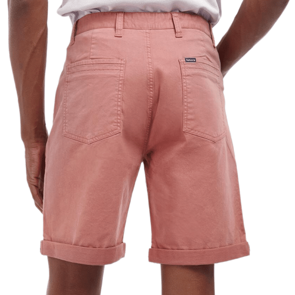 Barbour Washed Pink Salt Shorts Rear