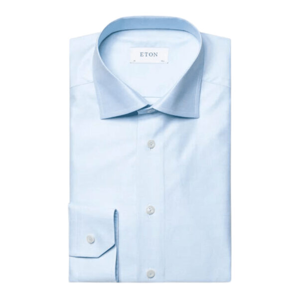 ETON SLIM FIT ROYAL TWILL LIGHT BLUE SHIRT