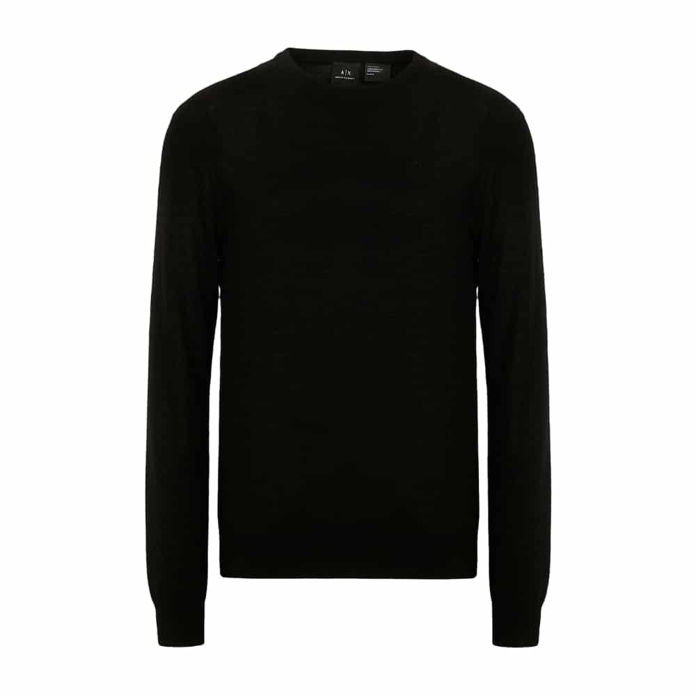 Armani Exchange Soft Yarn Crew Neck Black Jumper