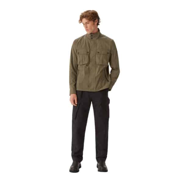 Belstaff Draker Cotton Blend Gabardine True Olive Jacket 2