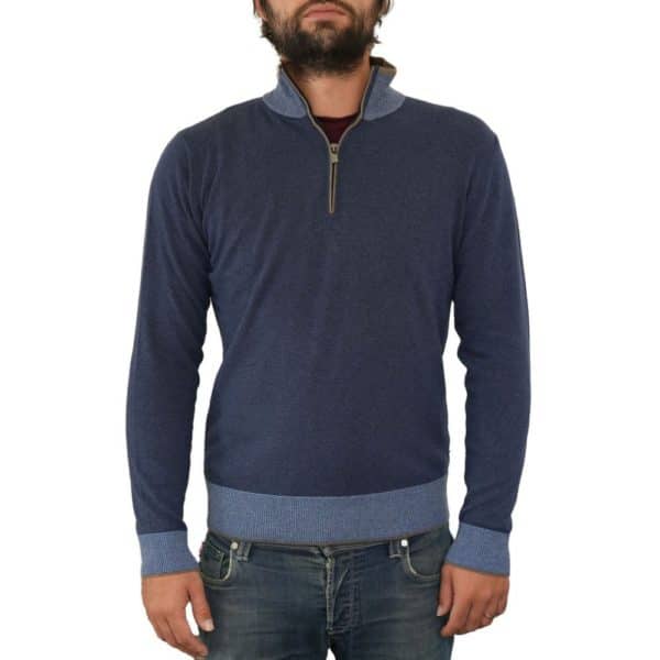 CODICE INDIGO BLUE HALF ZIP JUMPER