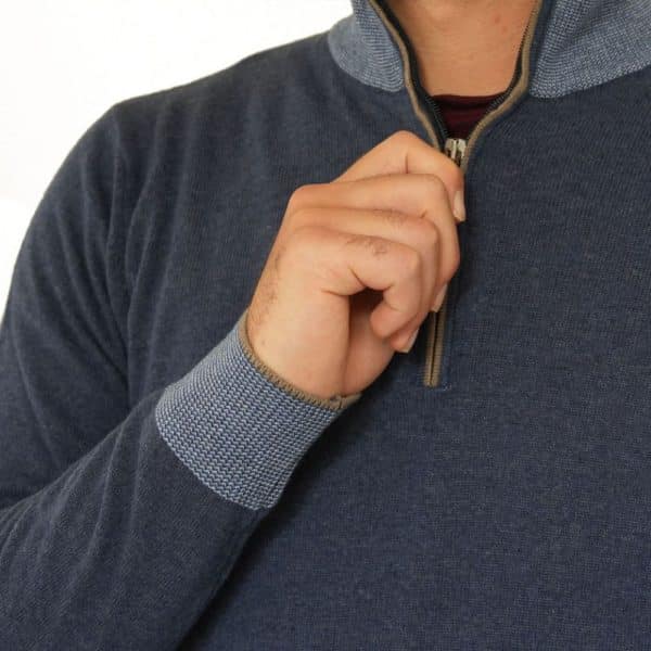 CODICE INDIGO BLUE HALF ZIP JUMPER4