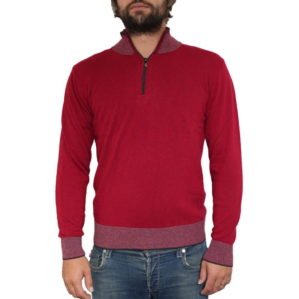 CODICE RED HALF ZIP JUMPER CLOSEUP3