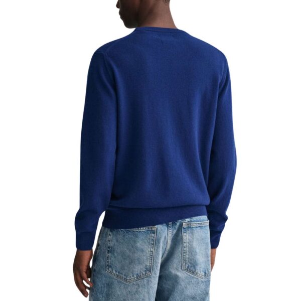 GANT SUPERFINE LAMBSWOOL BLUE CREW NECK SWEATER 2