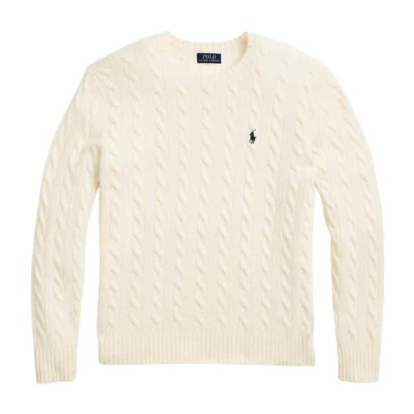 RalphLaurenCable knotWool CreamJumper