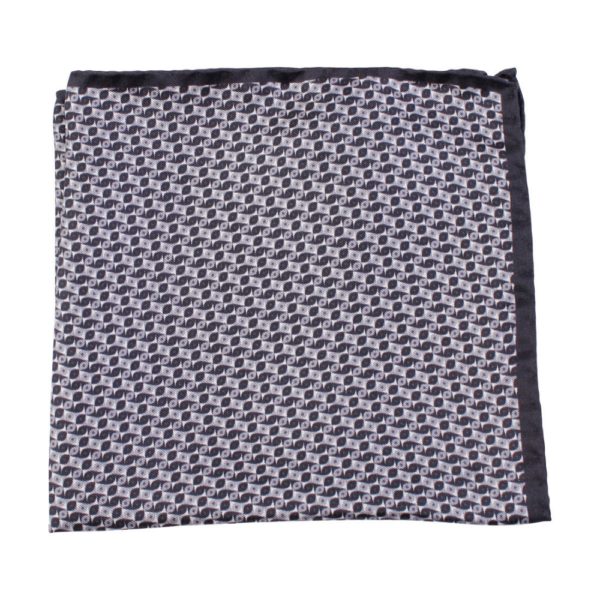 Amanda Christensen Classic Geometric Silk Twill Navy Pocket Square