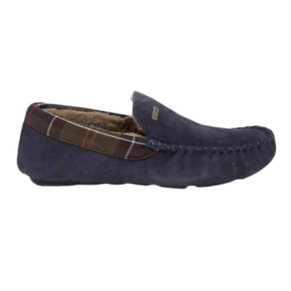 Barbour Monty Navy Slippers 1