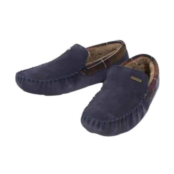 Barbour Monty Navy Slippers 2