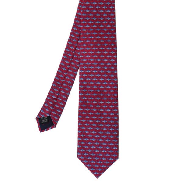 WARWICKS PURE SILK SHARK RED TIE