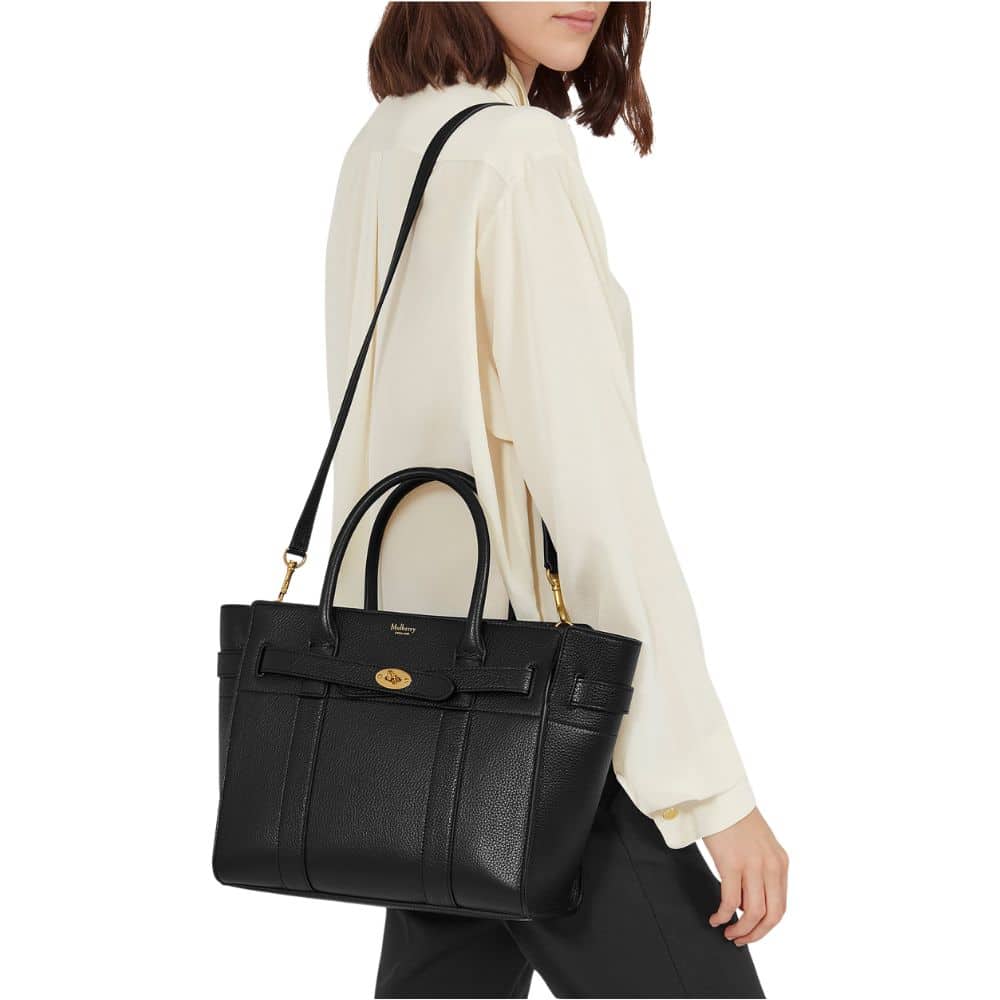 BAYSWATER SMALL CLASSIC GRAIN BLACK BAG