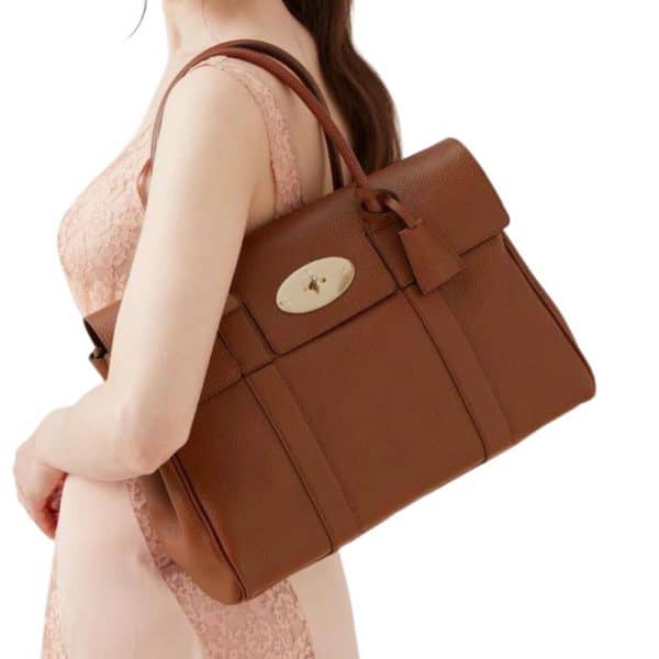 Mulberry Oak Bayswater flap shoulder