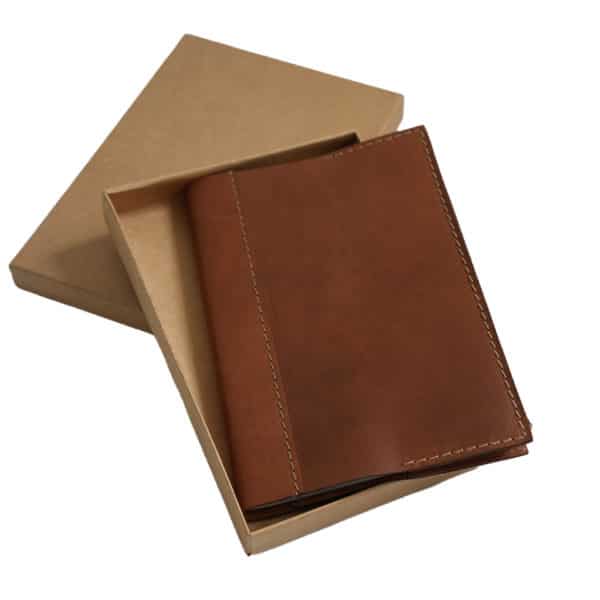 WARWICKS HERITAGE LEATHER TAN BOOK COVER