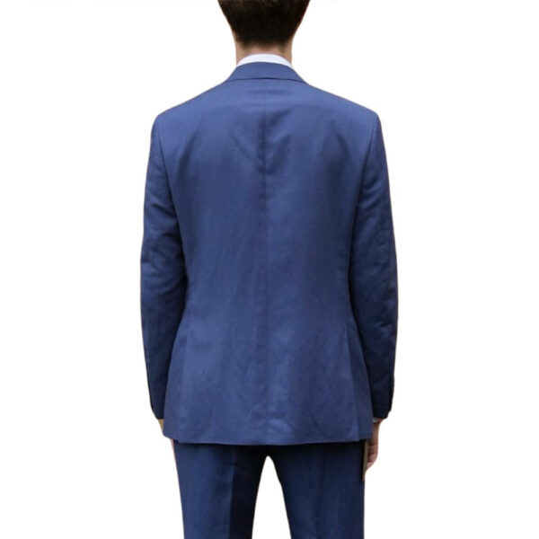 CANALI Charcoal Pinpoint Suit back