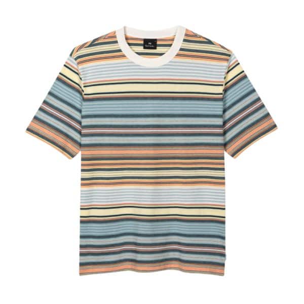 PAUL SMITH Multi stripped Short Sleeved T Shirt