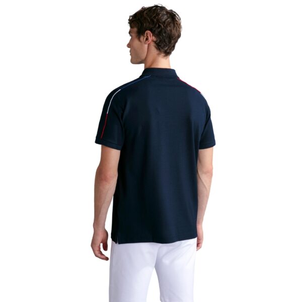 Paul Shark Stripped Cotton Pique Navy Polo 4