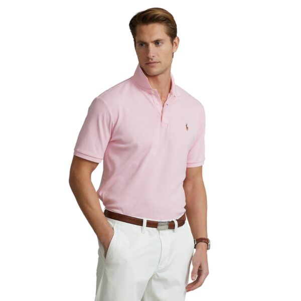 Polo Ralph Lauren Custom Slim Fit Soft Cotton Pink Polo Shirt 2