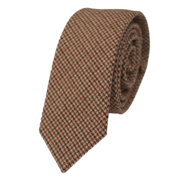 Warwicks Silk Country Check Brown Tie 1 1