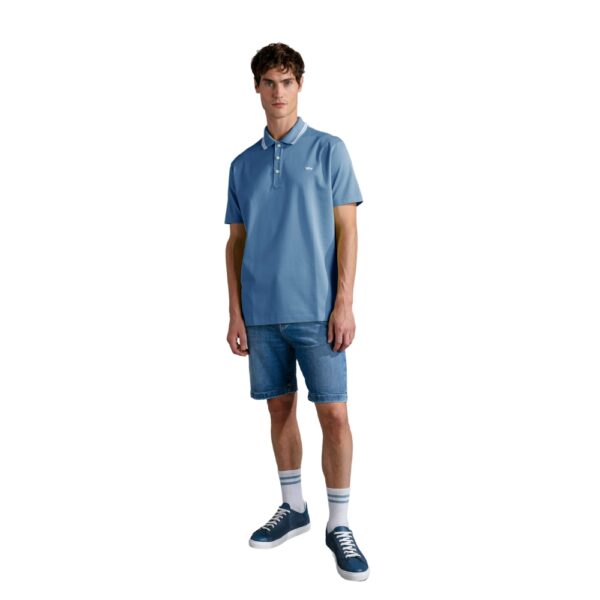 Paul Shark Knitted Cotton Pique Blue Polo 3