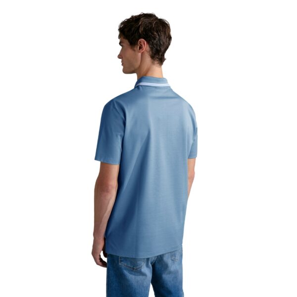 Paul Shark Knitted Cotton Pique Blue Polo 4