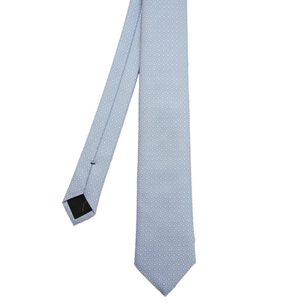 BOSS Light Blue Micro Pattern Silk Tie 2