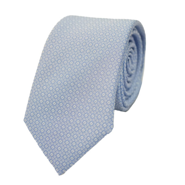 BOSS Light Blue Micro Pattern Silk Tie