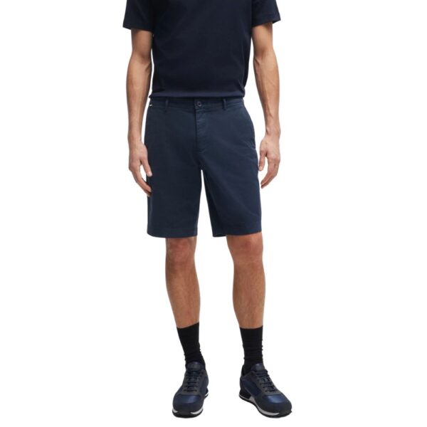 BOSS Slice Slim fit Navy Shorts