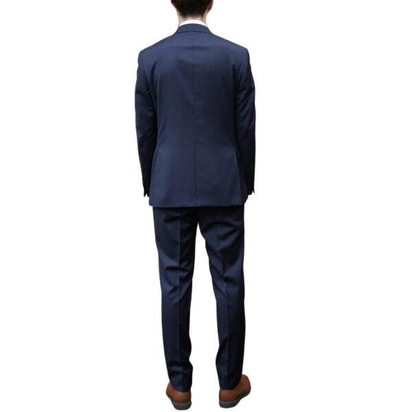 CANALI Blue Pure Wool Pinpoint Regular Fit Suit back