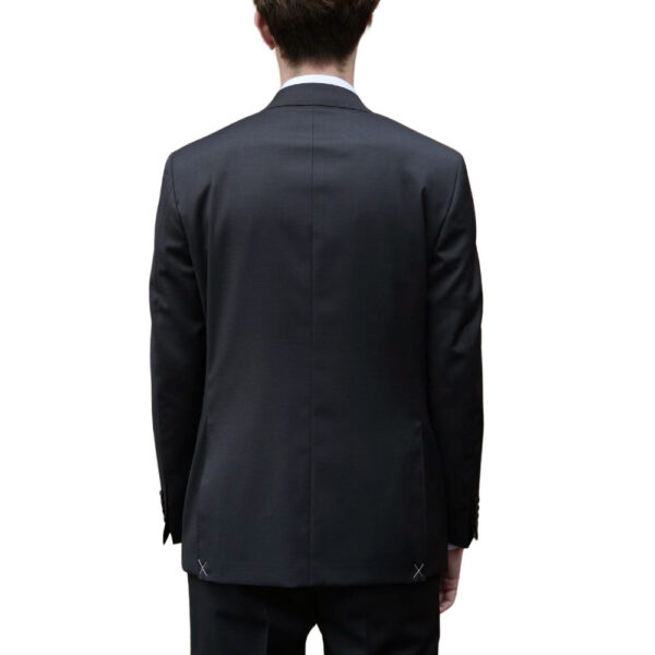 CANALI Charcoal Pinpoint Suit back