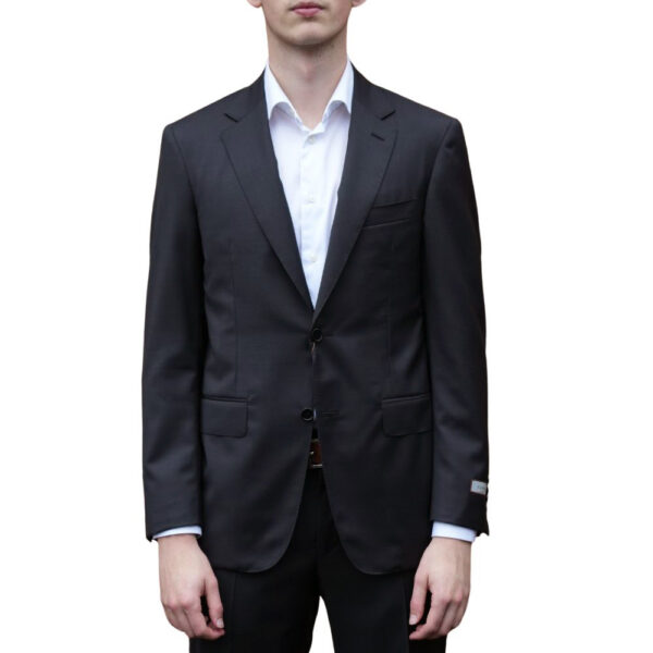 CANALI Charcoal Pinpoint Suit front