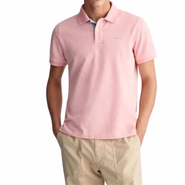 Gant Contrast Polo Bubblegum 2