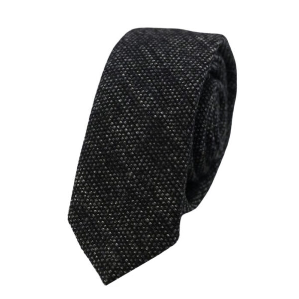 WARWICKS Wool Knit Charcoal Tie