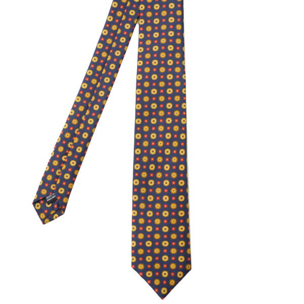 Warwicks Navy medaillion tie 2