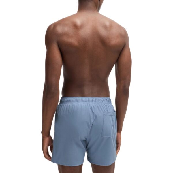 BOSS Light Blue Swim Shorts With Stripe Detail 2