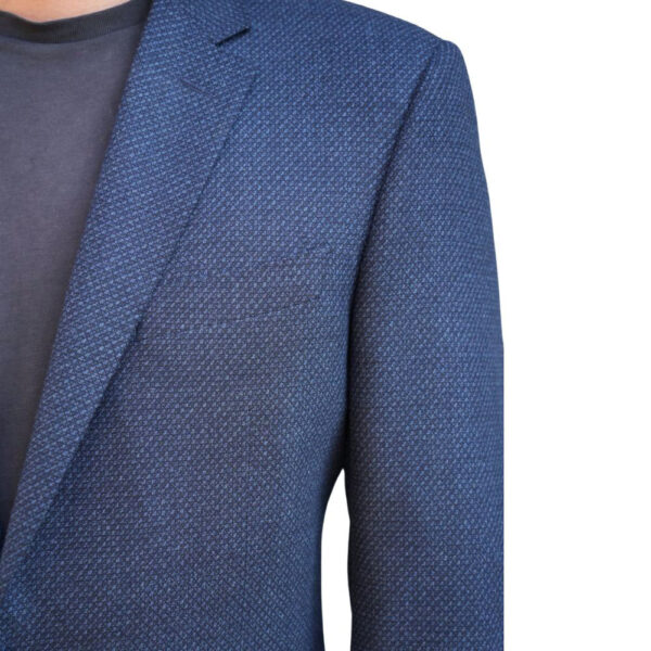 Canali Flecked Navy Smart Jacket fabric