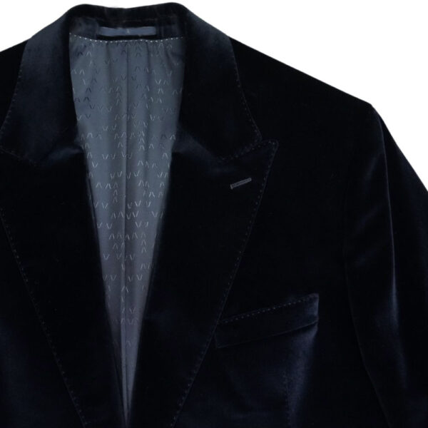 EDUARD DRESSLER Velvet Navy Jacket closeup