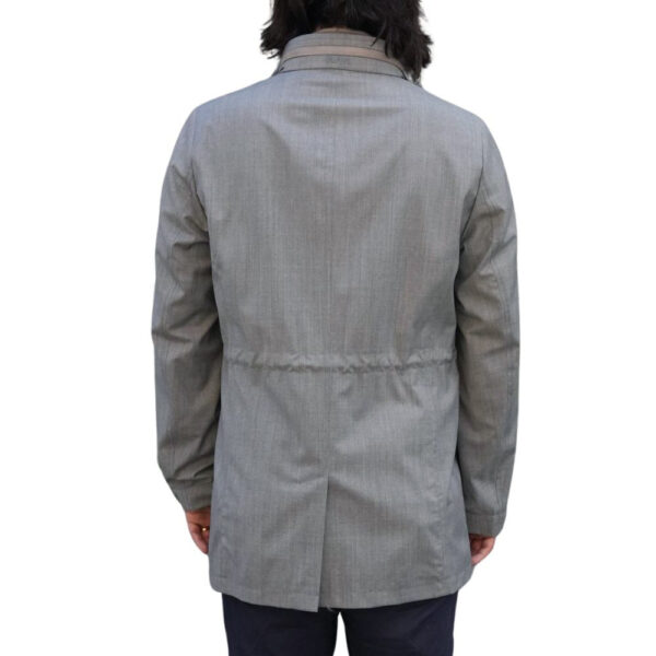 Eduard Dressler Grey Raincoat with insert back