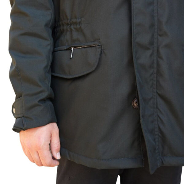 Eduard dressler filipo black jacket with detachable fur collar pockets