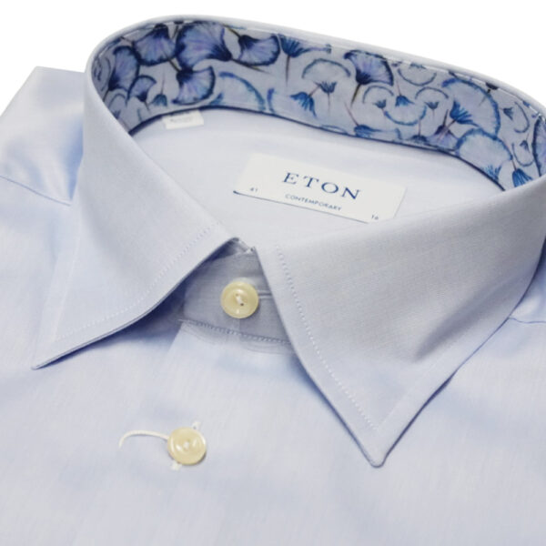 Eton Contemporary Fit Blue Shirt with Papyrus Collar