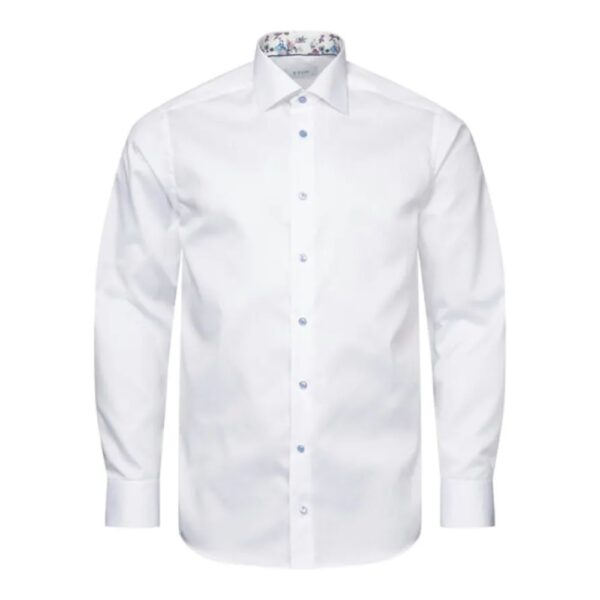 Eton Contemporary Fit Floral Print White Shirt 2