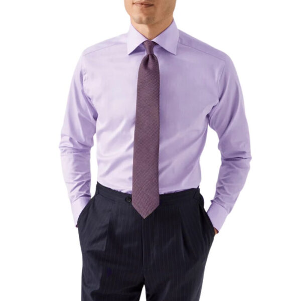 Eton Contemporary Fit Signature Twill Light Purple Shirt 2