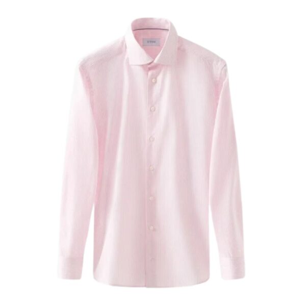 Eton Pink Striped Twill Shirt 2