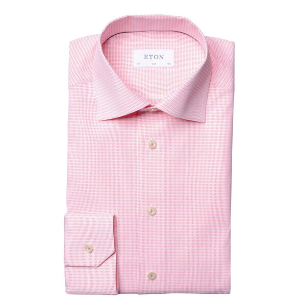 Eton Shirt Dobby Textured Pink Shirt