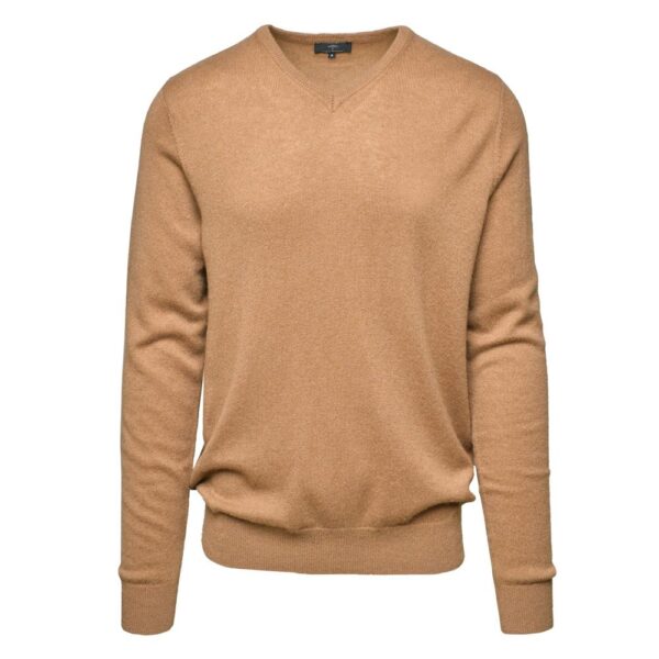 FYNCH HATTON Cashmere Beige V Neck