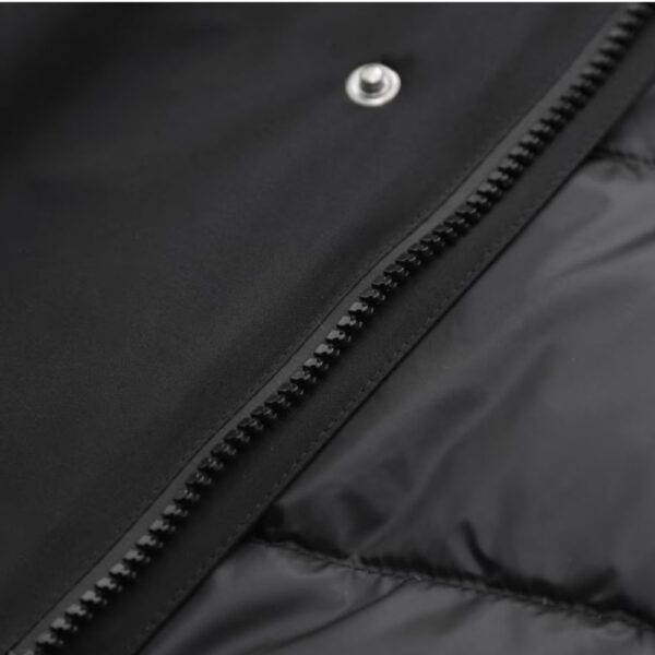 Herno 2 layer black raincoat detail 2