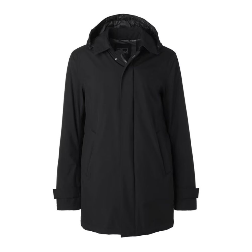 Herno 2 layer black raincoat