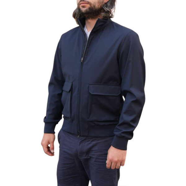 Herno Navy Blouson Jacket side