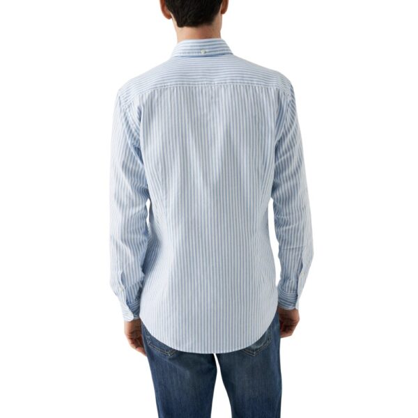 Light Blue Striped Royal Oxford Shirt back