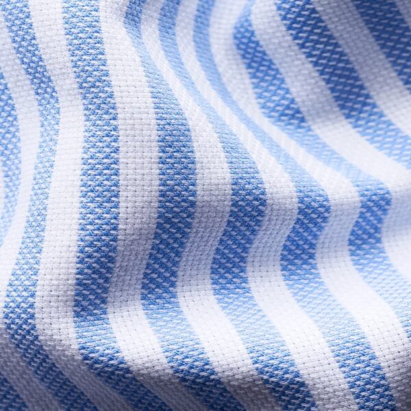 Light Blue Striped Royal Oxford Shirt fabric