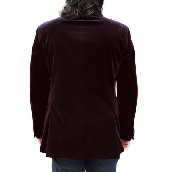 Warwicks Burgundy Velvet Jacket back